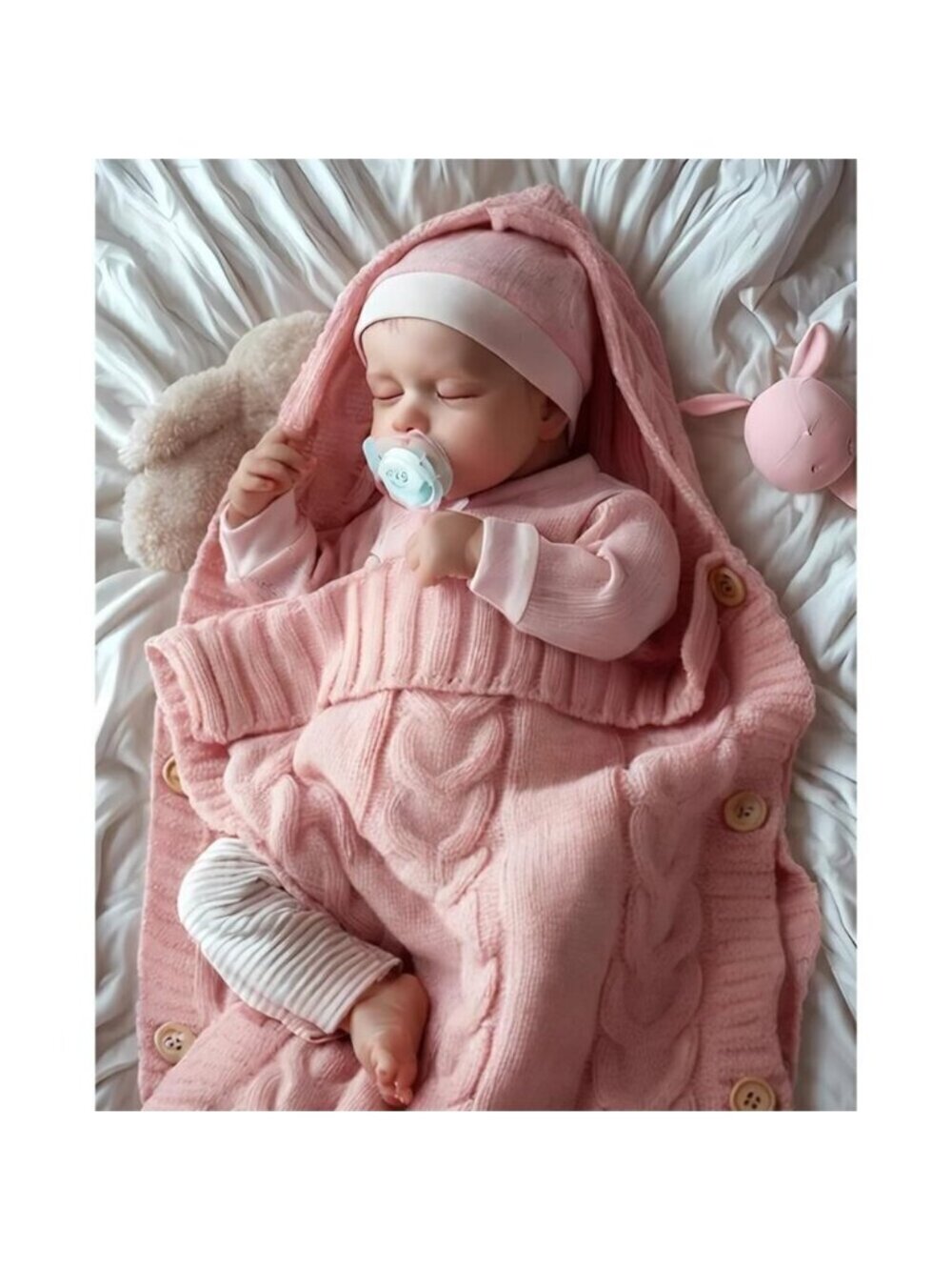 ❤️ 18 inch Baby Girl Dolls Soft Body Newborn Sleeping Doll with Clothes